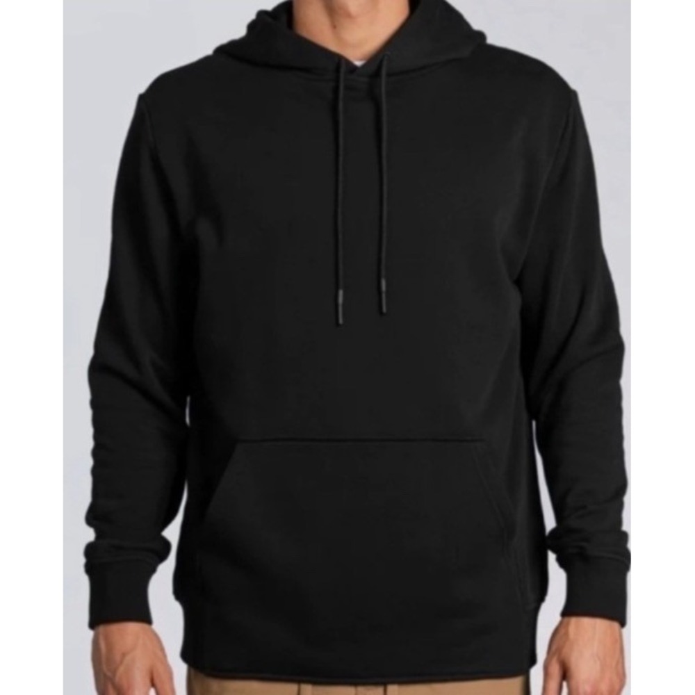 BYLT Heavyweight Core Hoodie Black Drawstring Kangaroo Pocket‎ Mens Small